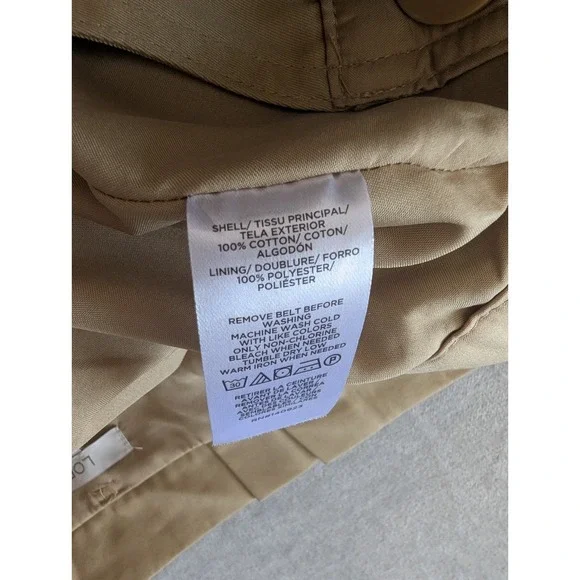 Trench Wrap Midi Skirt 10 Khaki Tan Belted Double Breasted Ann Taylor LOFT - Picture 7 of 7